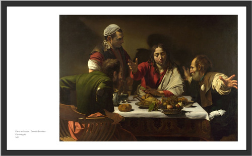 Caravaggio - Cena En Emaús - Poster Con Marco 55 X 89 Cm