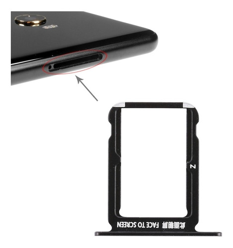 Bandeja De Tarjeta Sim Para Xiaomi Mi Mix 2s (negro)