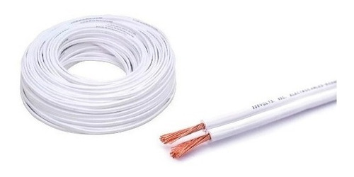 Cable Spt 2x10 Awg Blanco Metro 100% Cobre Iconel 