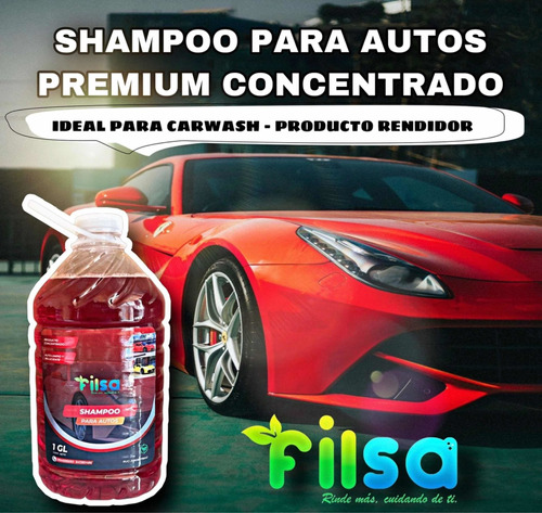 Shampoo Para Autos Concentrado - Rinde Mucho Más