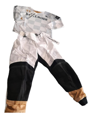 Conjunto Rpmcross Kids University Gold Blanco-bmmotopartes