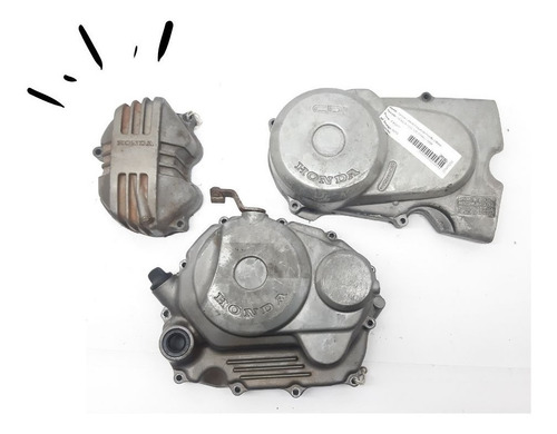 Imagem 1 de 6 de Tampas Motor Cg 125 Até 99 Originais Honda Peças Usadas (3)