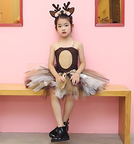 Tutu Dreams Disfraz De Ciervo Para Niñas De 2 A 12 Años, Ves