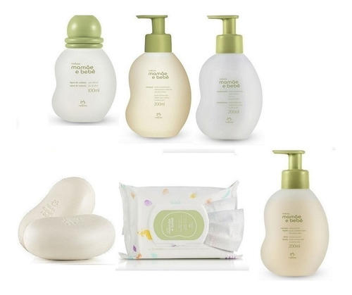 Kit Mamãe Bebê Com 7 Produtos Sem A Bolsa.