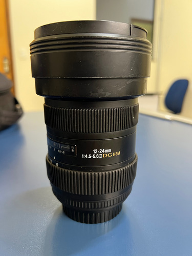 Lente Sigma 12-24mm F/4.5-5.6 Ii Dg Hsm (canon) Canon Ef Preto (Usado)