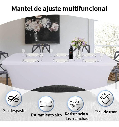 Mantel Para Mesa Reunión Familiar Elasticidad 244×76×76cm