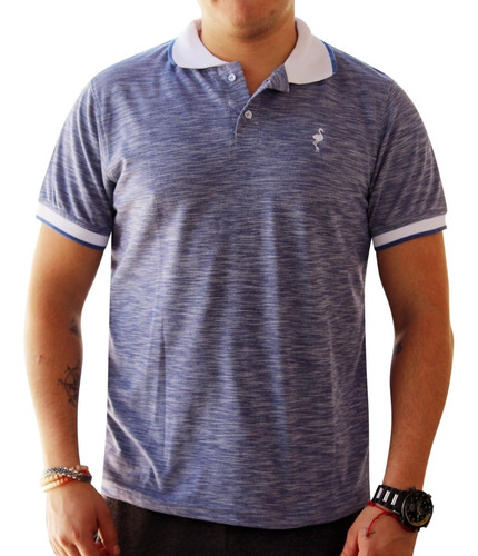 Playera Polo Flame Legacy Hombre Jaspeada Premium