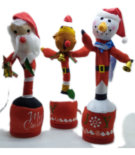 20 Juguete Navidad Bailarin Peluche Recargable Repite Tu Voz