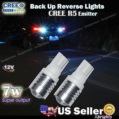 2pcs T10 Cuña Cree R5 Emisor 7w Super Bright Led Atrás Back 