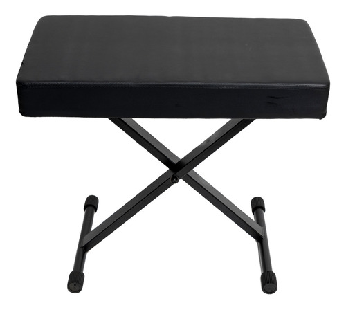 Imagen 1 de 12 de Banqueta Piano Parquer Rectangular Ancha Regulable Acolchada