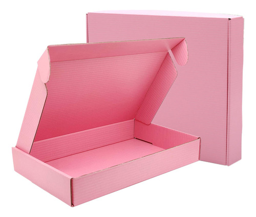 Cajas De Envo Rosas Para Pequeas Empresas, 12 X 8 X 2 Pulgad