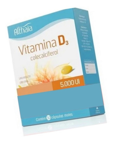 Vitamina D3 5.000 Ui Com 30 Cápsulas Althaia Sabor Sem sabor