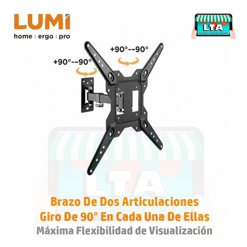 Soporte Brazo Móvil Tv Lcd Led Plasma Monitor 23 A 55 P 35k