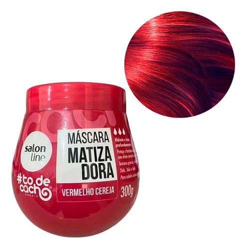 Máscara Matizadora Vermelho Cereja 300g Todecacho Salon Line