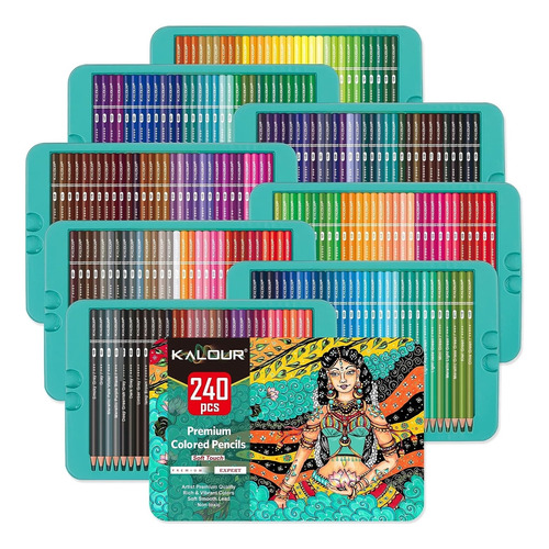 240 Lapices De Colores Profesionales Kalour
