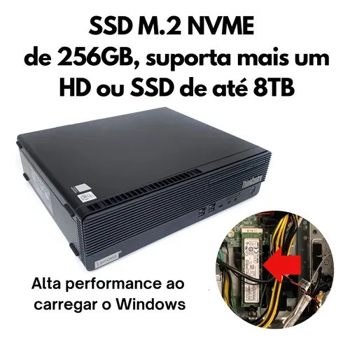 Computador Pc Lenovo M70s Core I5 Ssd 256gb 16gb Windows Pro