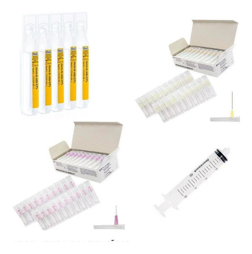 Kit Hidrolipoclasia Agulha, Seringas, Soro Fisio 09% Confira