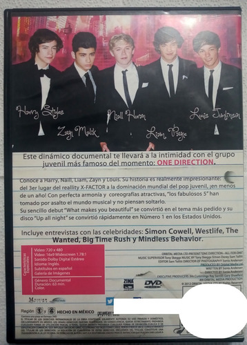 One Direction All For One Película Dvd Original (Usado)
