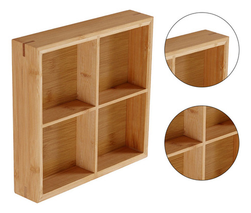 Bandeja De Madera Dividida Con Varios Compartimentos Para Se