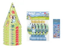 Comprar Paquete De Fiesta Bluey Con Sombreros Para 8 Personas