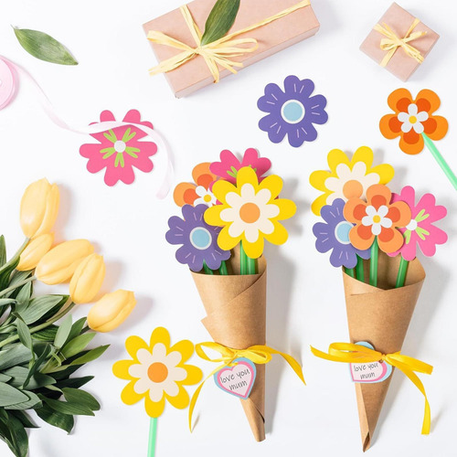 Kit De Artesanía De Ramo De Flores Diy Mother Day 12 Piezas