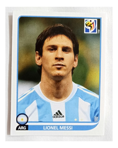 Lámina Lionel Messi Panini, Mundial Sudafrica 2010