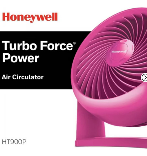 Ventilador Circular De Mesa Honeywell Turbo Force 28 Cm Rosa Rosa Plástico 3