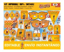 Comprar Kit Imprimible Candy Bar Naruto 100% Editable Powerpoint