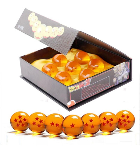 Box Com 7 Esferas Do Dragão 3,5 Cm Dragon Ball Z Decorativo