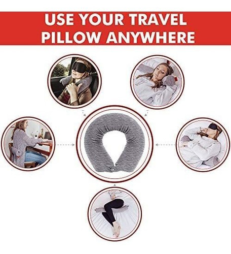 Imagen 9 de 9 de Lusso Gear Twist Almohada De Viaje De Espuma Viscoelástica Y