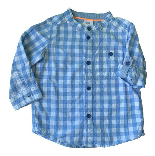 Camisa Bebé Hm Cuello Mao Algodón Para Niño 6-9 Meses