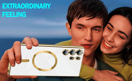 Funda Para Samsung S23ultra S23 Ultra Protector Lente Dorado S23 Ultra