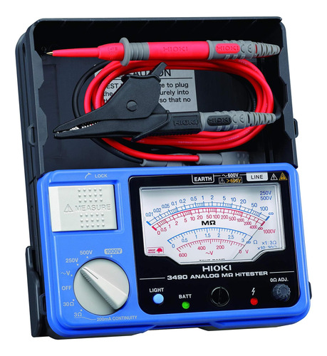 Hioki 3490 Analógico Megohm Hitester, 4000 Megohms 250v, De