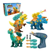 Comprar Set De Dinosaurios Armables Didacticos C\u002F Taladro Juguete