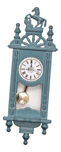 Reloj De Pared Para Casa De Muñecas 1:12, Marco De Azul