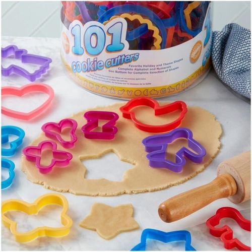 Imagen 2 de 2 de Juego De 101 Cortadores Para Galletas Letras Números Fiestas
