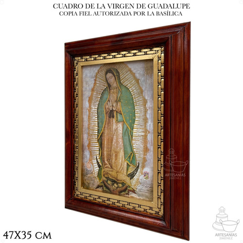 Imagen 2 de 8 de Cuadro Virgen De Guadalupe Nogal Regalo