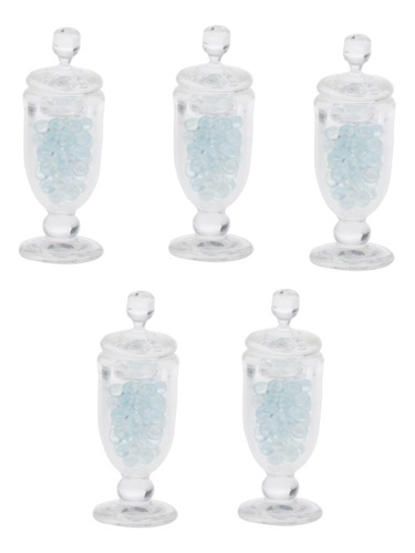 5x Multicolores Tarros De En Miniatura Para En Azul Claro