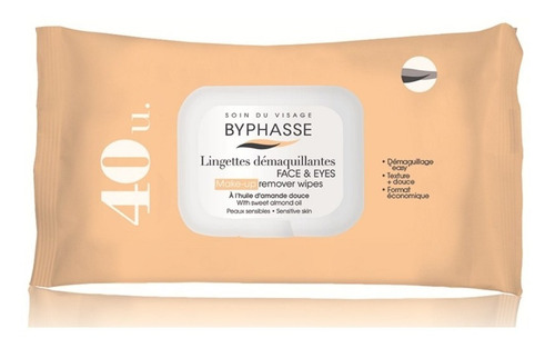 Toallitas Desmaquillantes Byphasse Pieles Sensibles 40 Uni