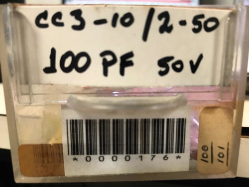 Condensador Ceramico 100pf 50v Cc3-10 100 101 J 0.0001uf