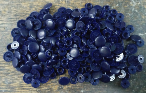 100 Broches A Presion Plastico * 15 Mm * Azul * Condal *