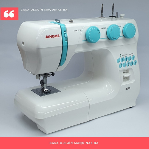 Janome 3016 + 10 Carreteles D Regalo 68 Fun Luz Led Overlock