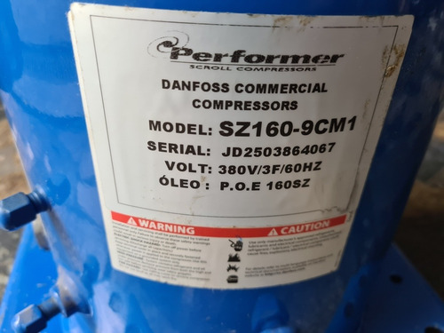 Compressor Scroll Danfoss 380v R22 160.000btu 3f Sm160t9cc