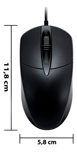 Kit Conjunto Teclado E Mouse Com Fio Usb Wired