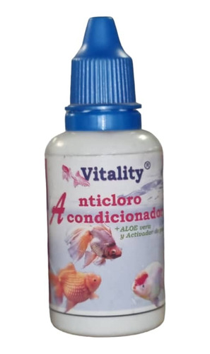 Anticloro Acondicionador Para Peces Aloe Vera Vitality 30cc