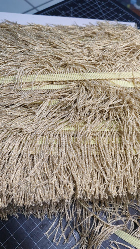 Fleco De Lurex De 7cm De Ancho X 50 Mts Dorado