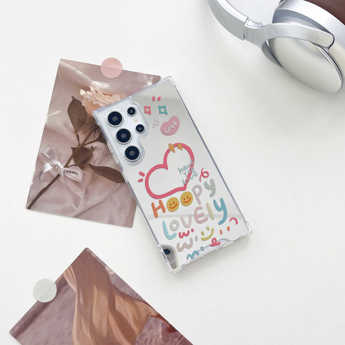 Funda Case Para Samsung Uso Rudo Con Espejo Con Corazón