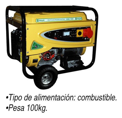 Generador Niwa 16hp 7000w Trifásico Gnw-73-er Arr/eléctrico