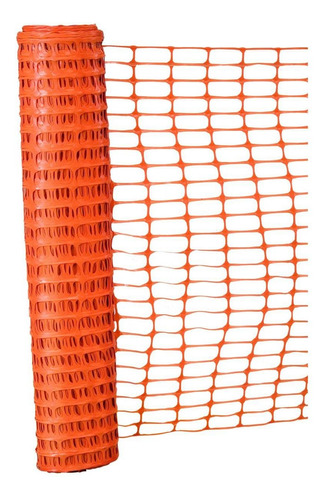 Malla De Seguridad Vial Naranja Plastica Obra 50 Cm X 40 Mts