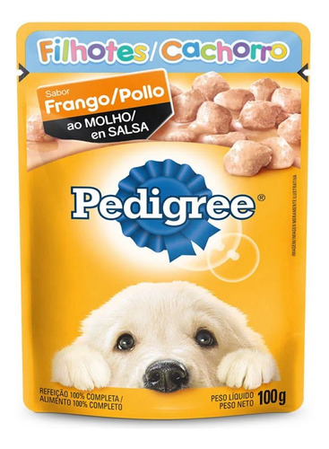 Sachê Pedigree Para Cães Filhote Sabor Frango 100g